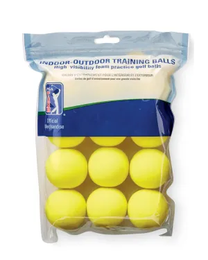 PGA Tour Yellow Foam Balls - 12pkt