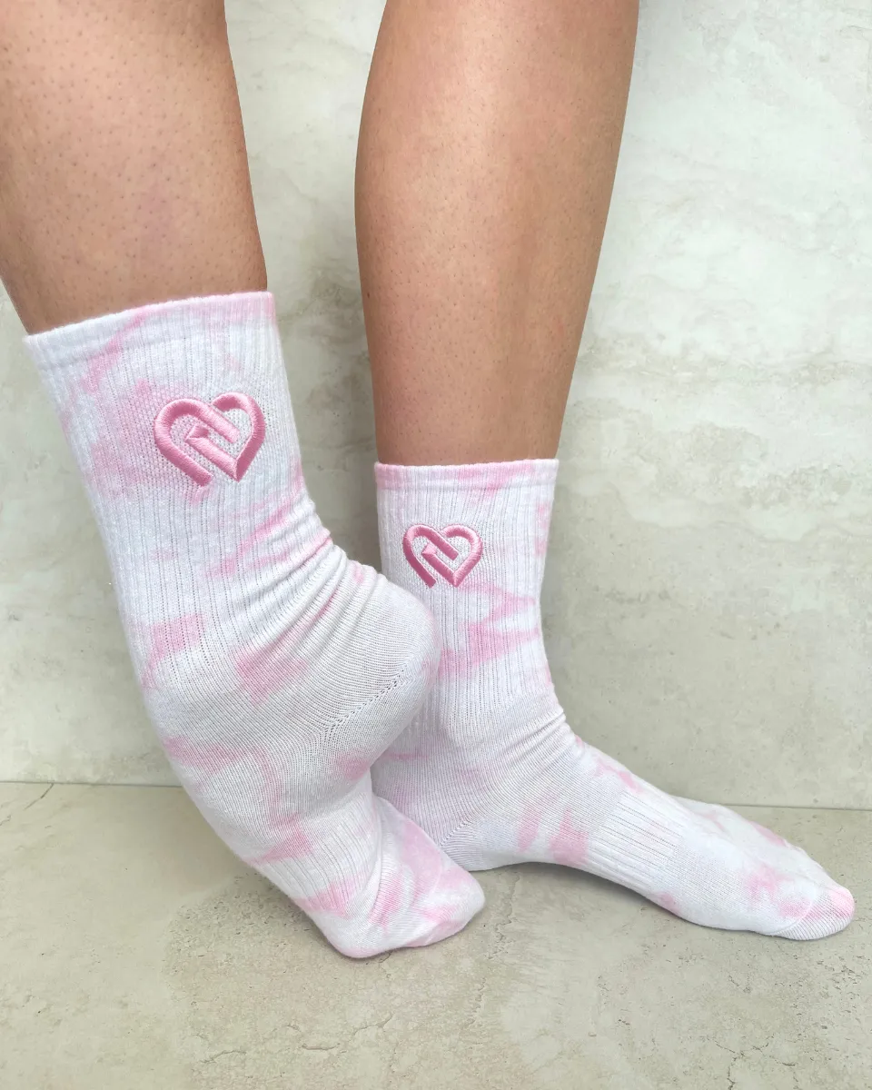 Pink Whirlpool Crew CDW Socks