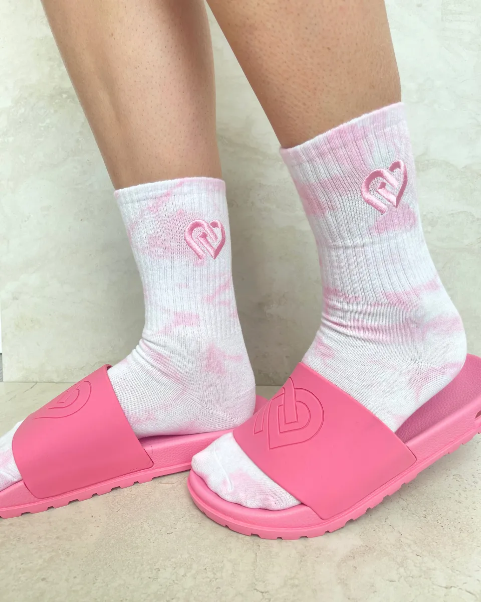 Pink Whirlpool Crew CDW Socks