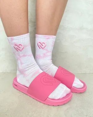 Pink Whirlpool Crew CDW Socks