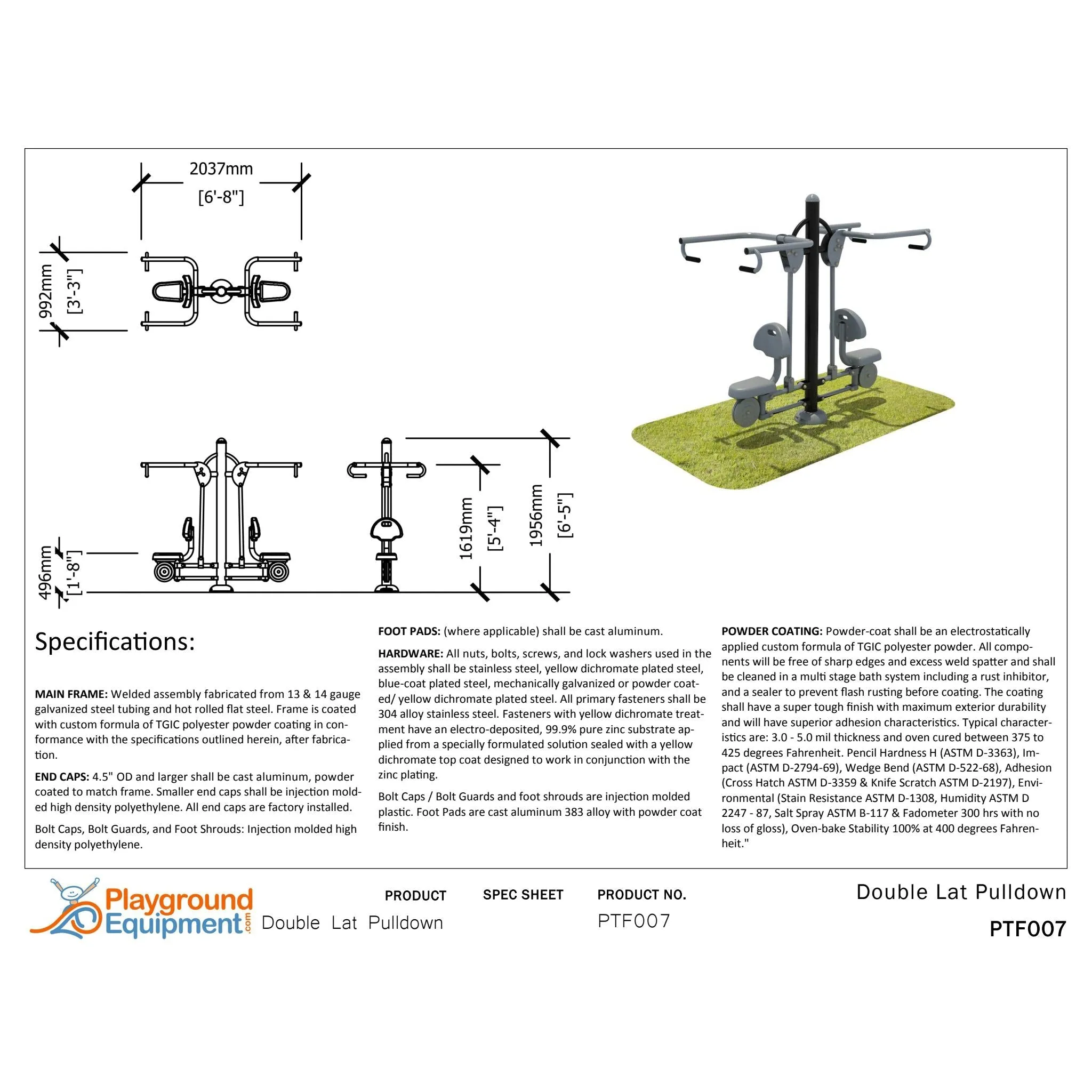 Playground Fitness Double Station Lat Pulldown