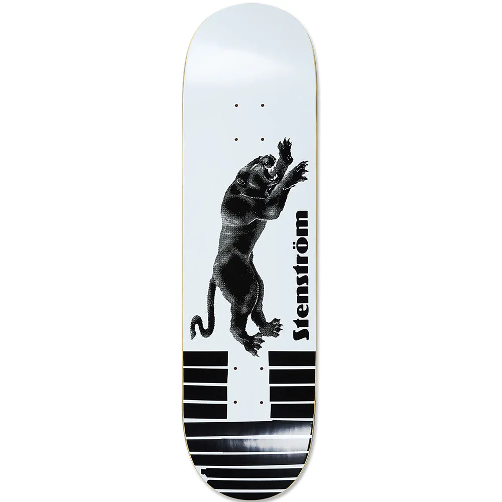 Polar Skate Co David Stenström Tape and Panther White Skateboard Deck 8.75"