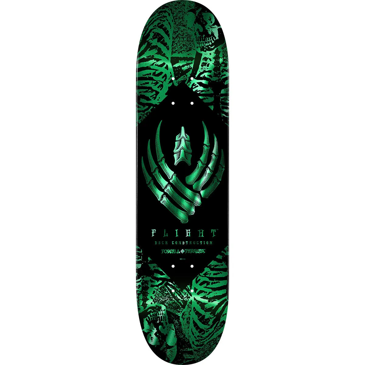 Powell Peralta - Skeleton Teal Foil Flight 8.13 Skateboard Deck