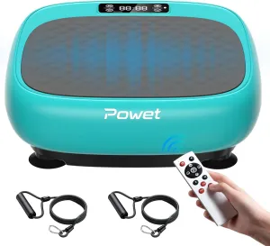 POWET Vibration Plate Exercise Machine, Whole Body Workout Waver Vibration Plate for Lymphatic Drainage with 5 Setting Modes, 99 Speed Levels for Weight Loss, Shaping, Toning