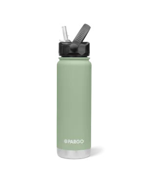 Project Pargo 750mL Insulated Bottle w/ Straw Lid - Eucalypt Green