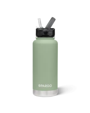 Project Pargo 950mL Insulated Bottle w/ Straw Lid - Eucalypt Green