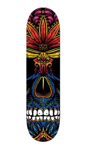 "Cannabis Skull" Skate Deck
