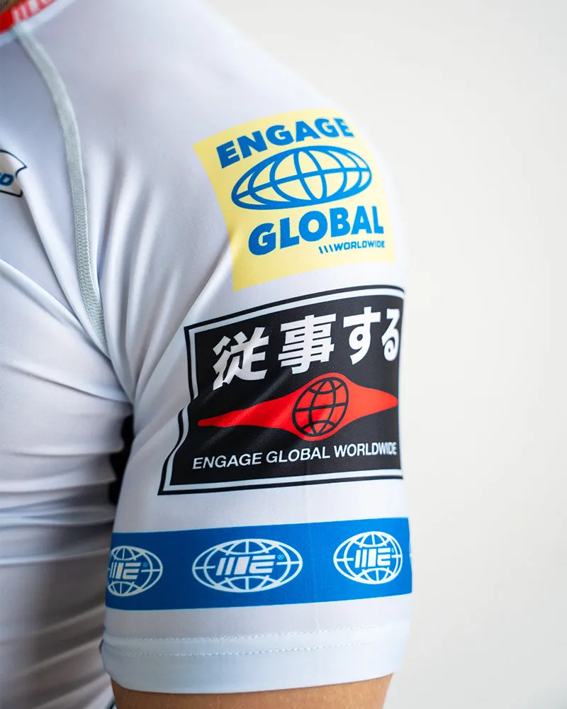 Racer (White) Short Sleeve Rash Guard