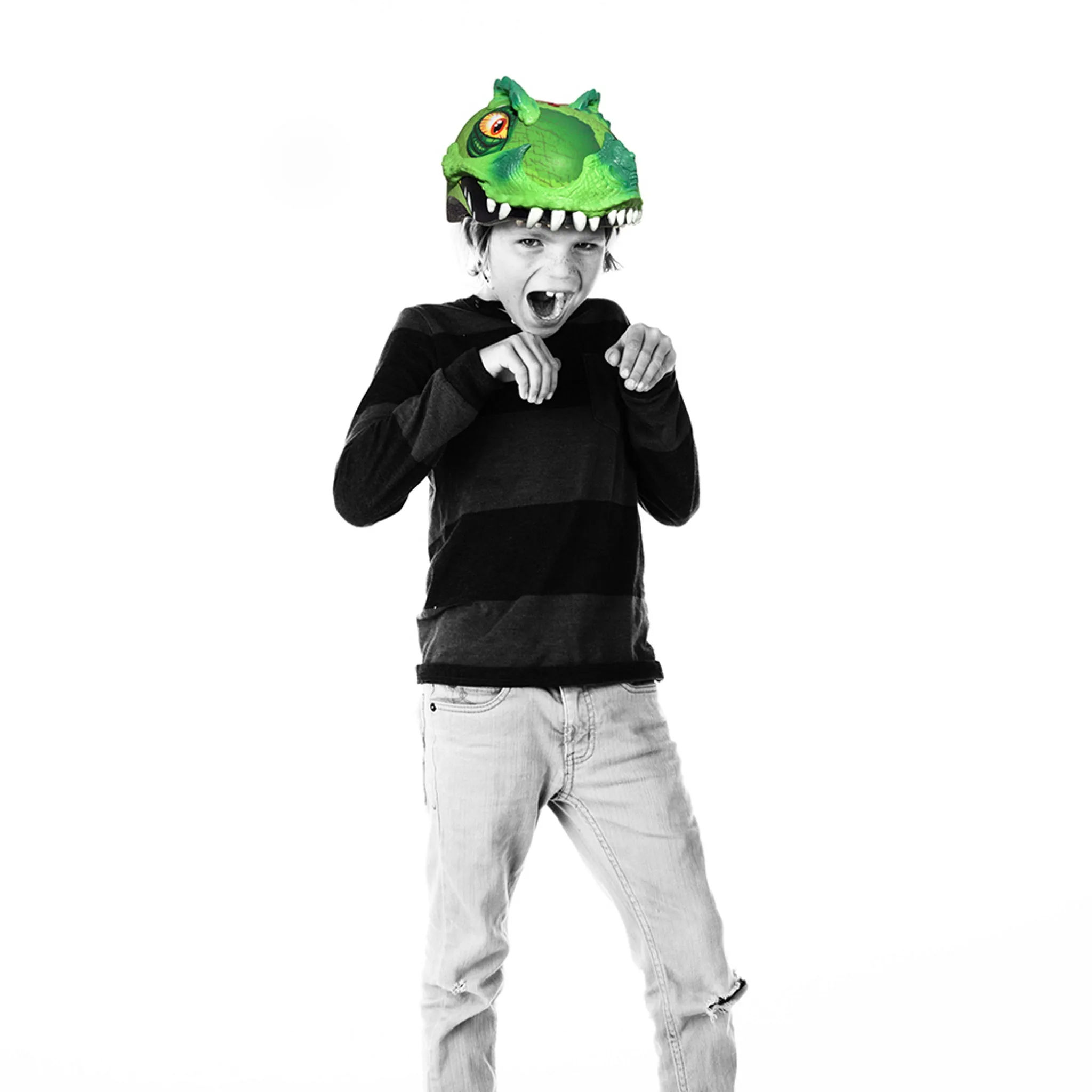 Raskullz T-Rex Awesome Green Child Helmet