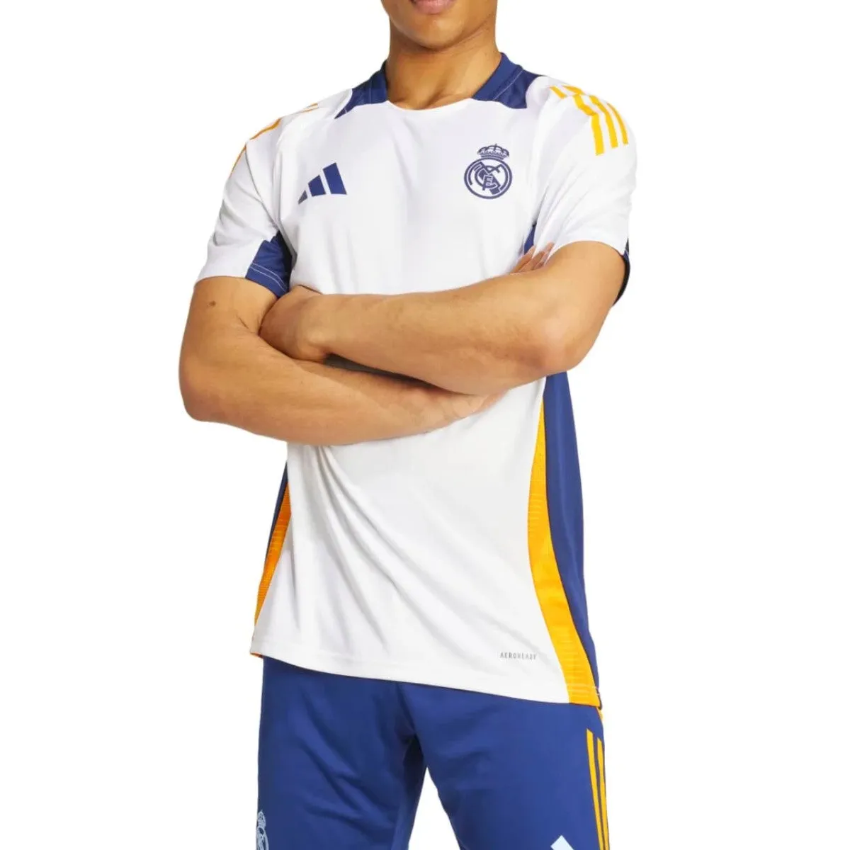 Real Madrid white/blue players training Soccer set 2024/25 - Adidas