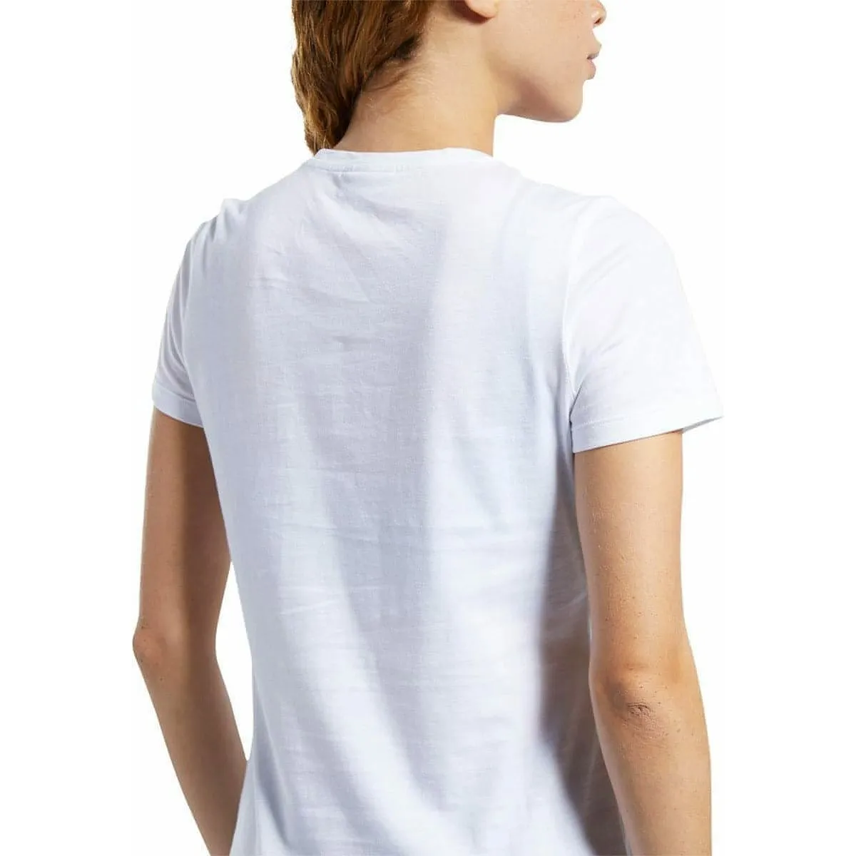 Reebok Essentials Graphic Short Sleeve Womens Running Top - White