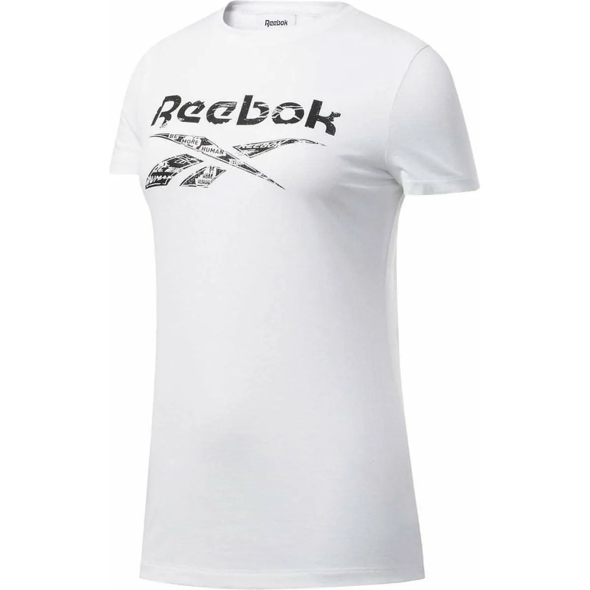 Reebok Essentials Graphic Short Sleeve Womens Running Top - White