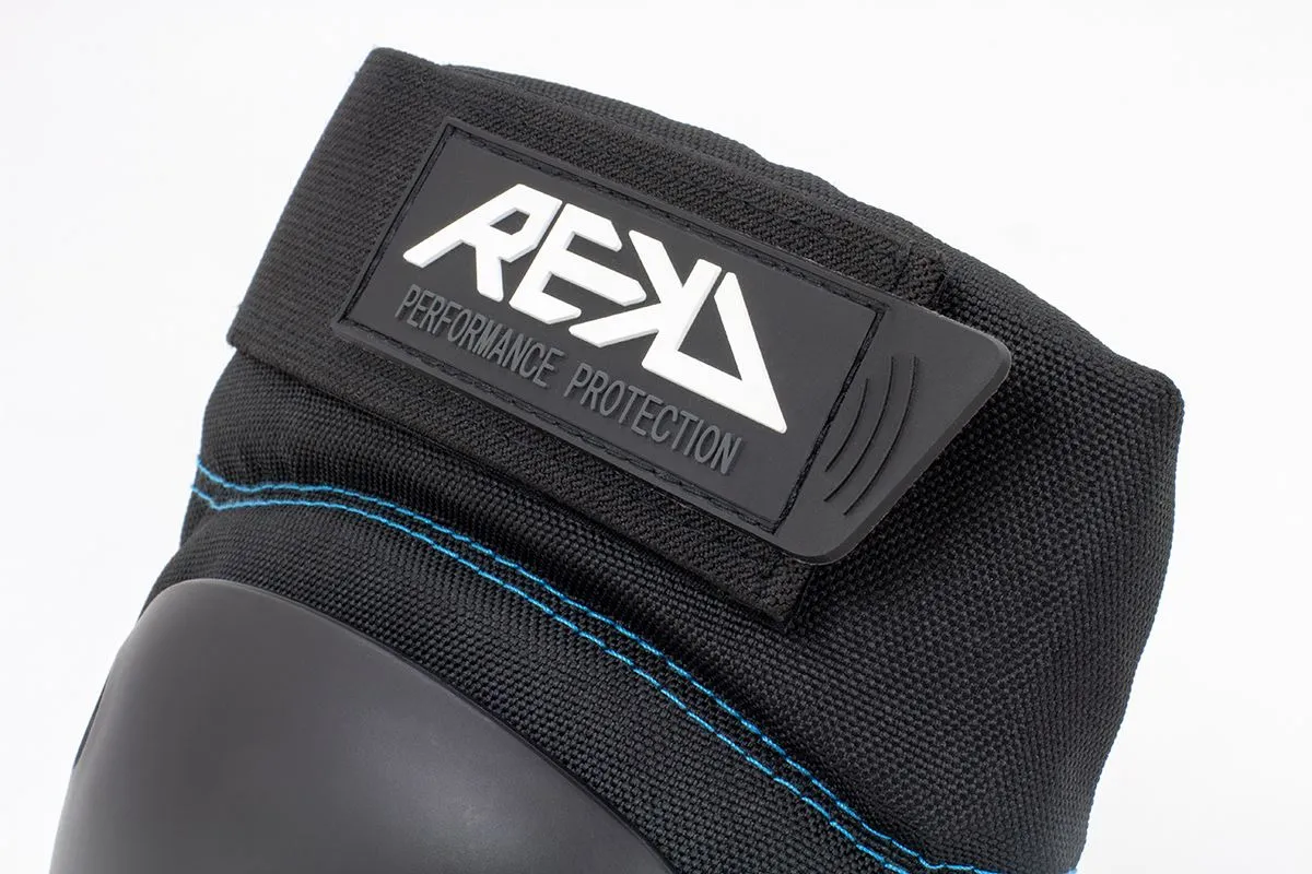 REKD Ramp Skateboard/BMX Pro Knee Pads - Blue/Black