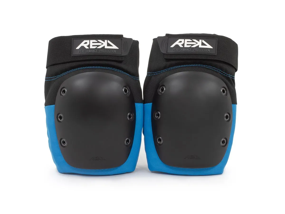 REKD Ramp Skateboard/BMX Pro Knee Pads - Blue/Black