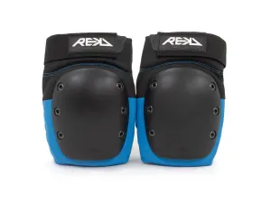 REKD Ramp Skateboard/BMX Pro Knee Pads - Blue/Black