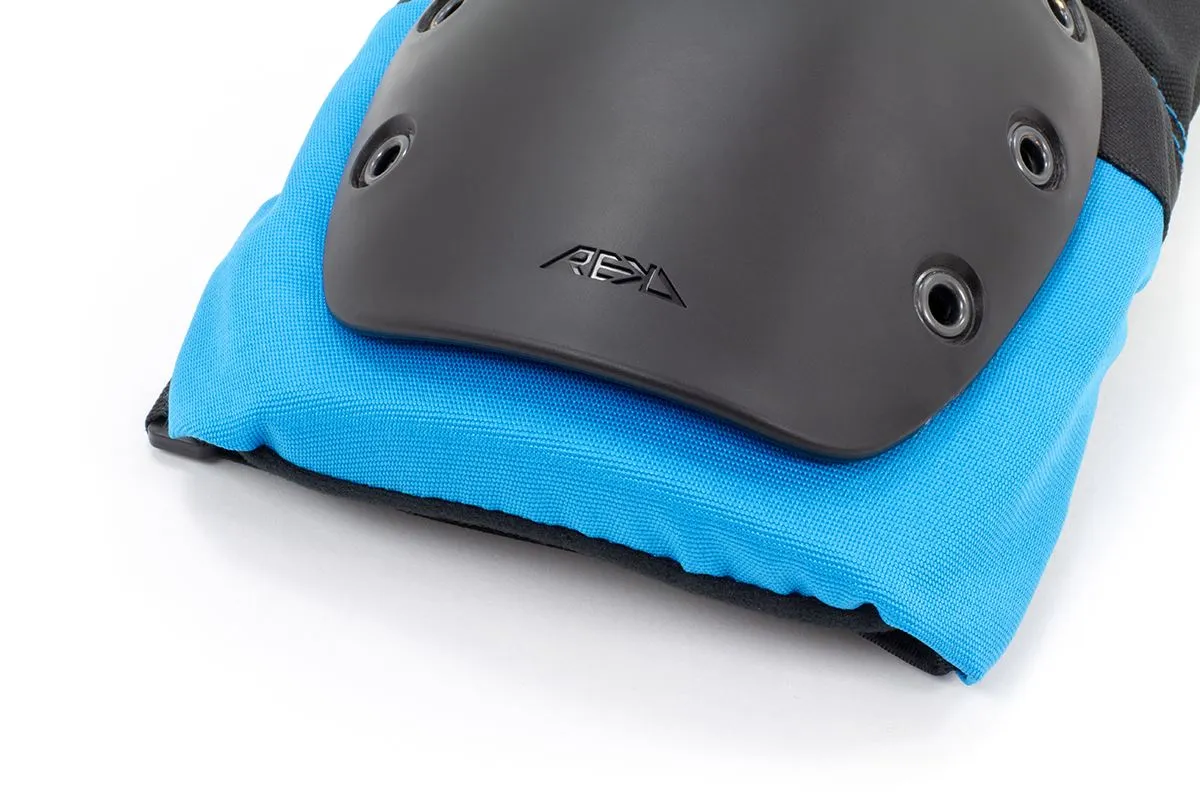 REKD Ramp Skateboard/BMX Pro Knee Pads - Blue/Black