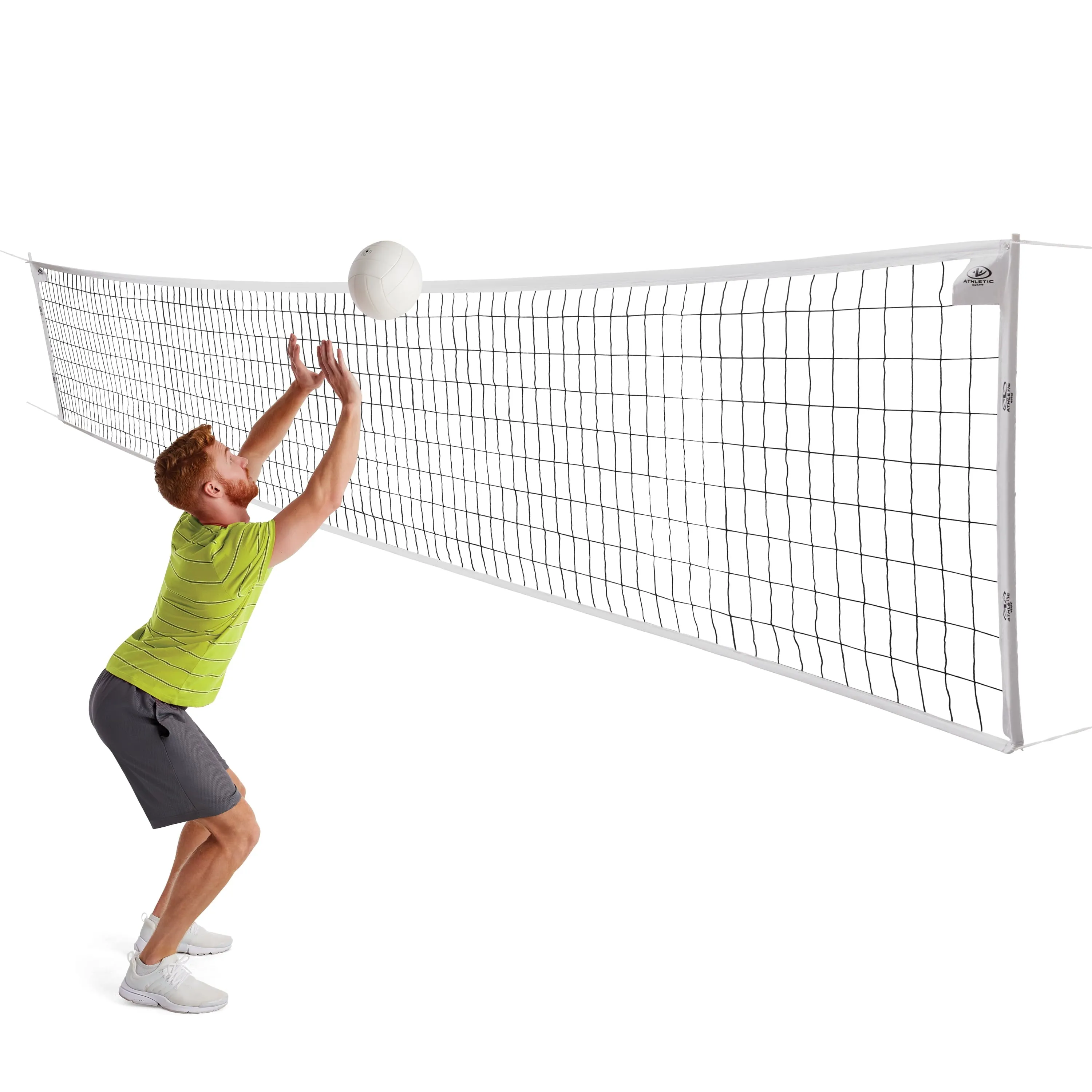 Replacement Volleyball Net, 32' X 3' Full Size Net with a Heavy-Duty Tarpaulin Top, plus Side and Bottom Tapes