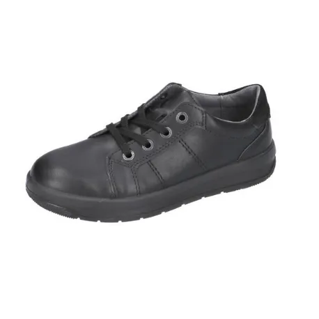 Ricosta Ray - Black Leather Lace Up School Shoe