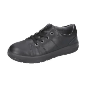 Ricosta Ray - Black Leather Lace Up School Shoe