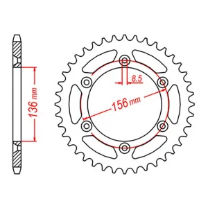RK 822 Alloy Rear Sprocket #520