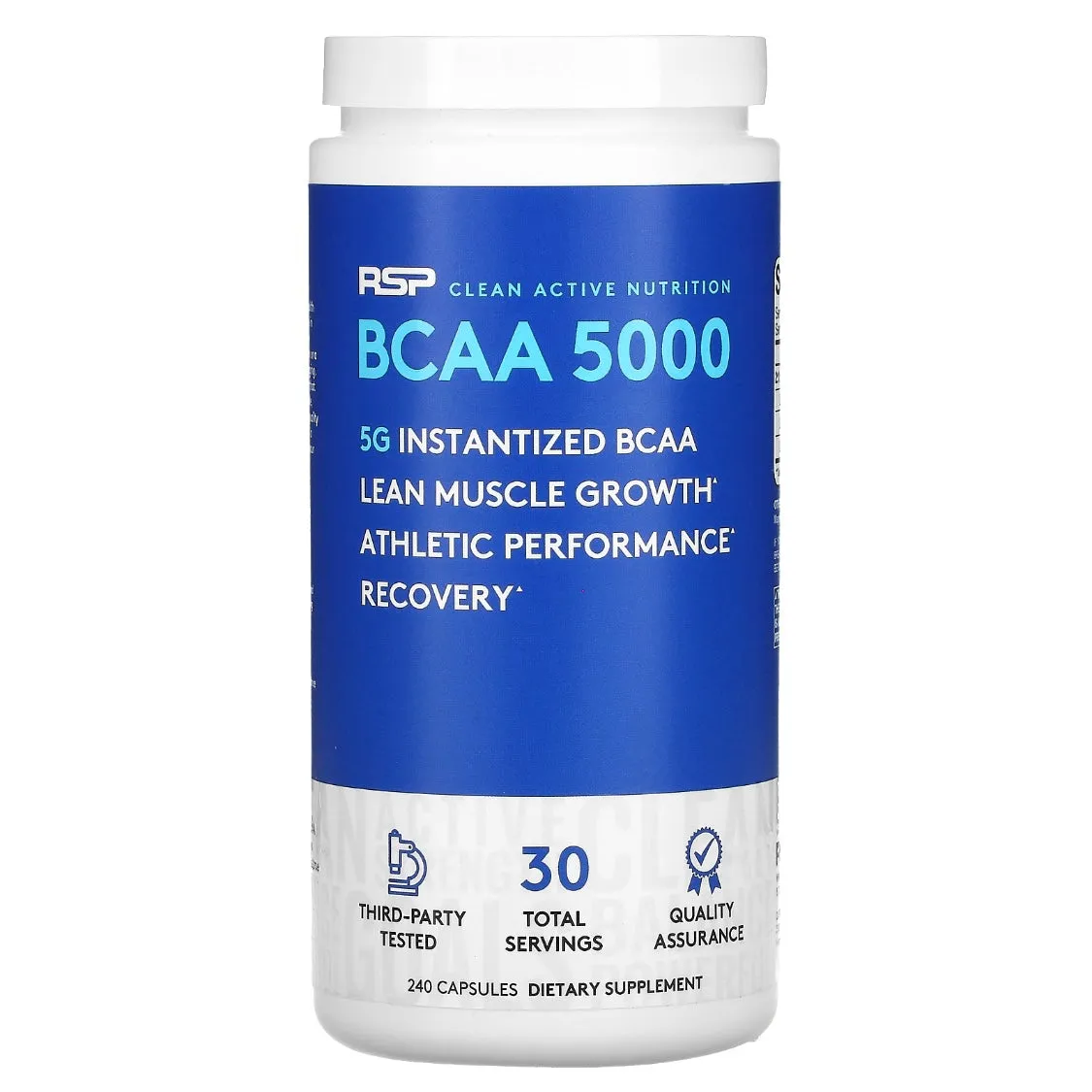 RSP Nutrition BCAA 5000 Instantized BCAA 240 Capsules Exp June 2025