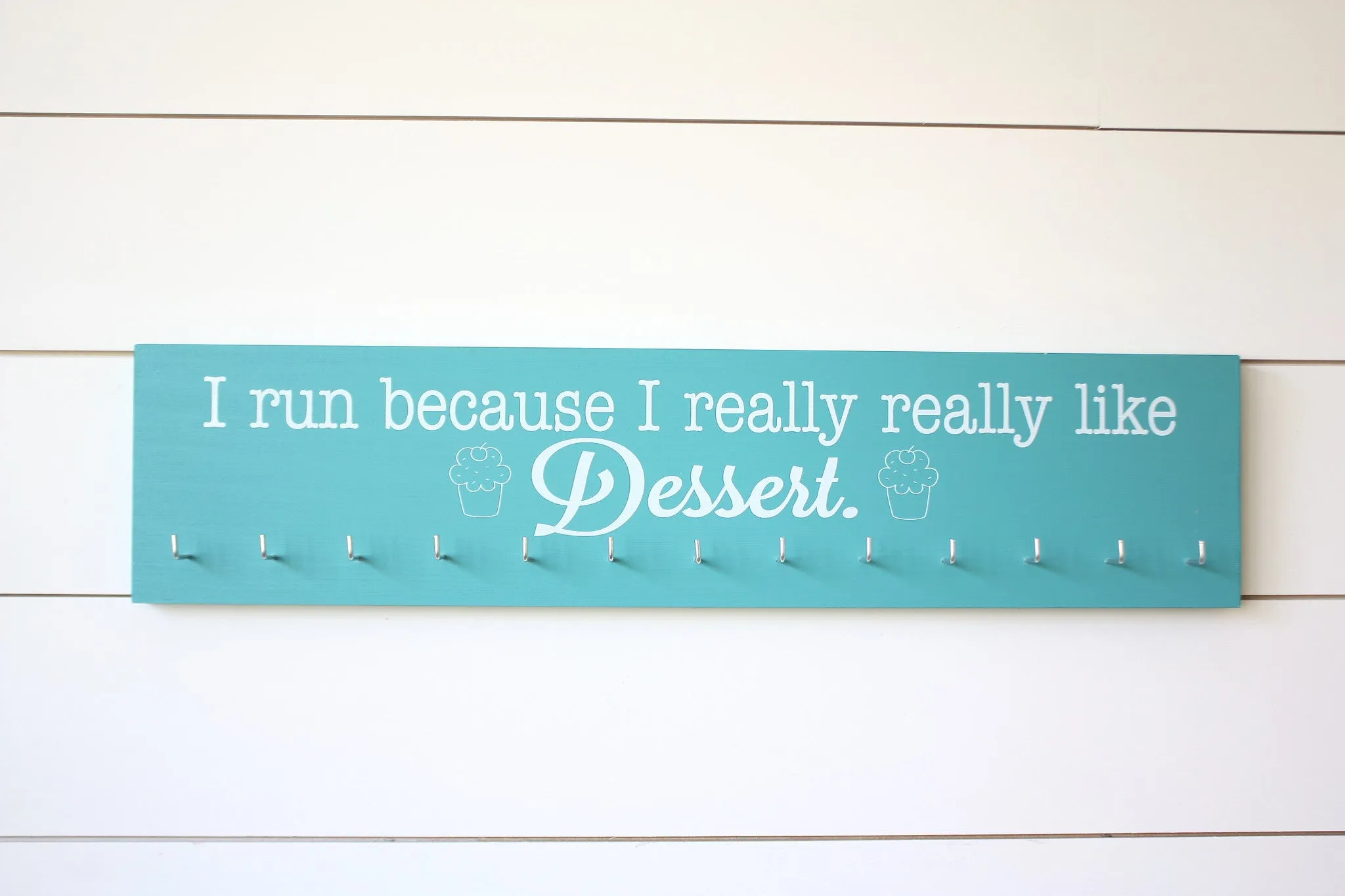Running Medal Holder - I run because I really really like dessert! - Large