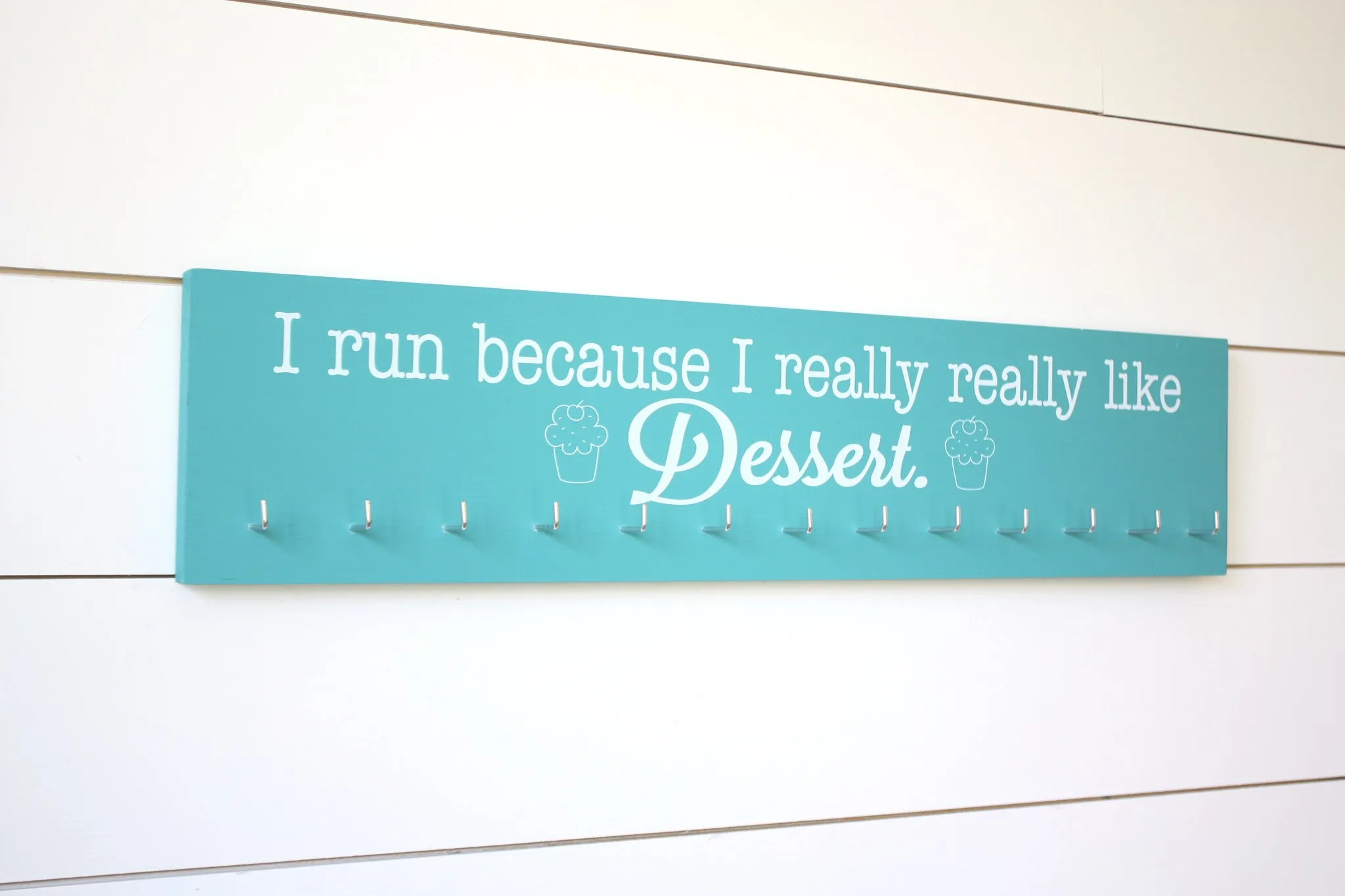 Running Medal Holder - I run because I really really like dessert! - Large