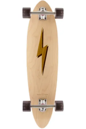 Sanford Shapes Bolt: Zebra Complete Longboard Skateboard 36"