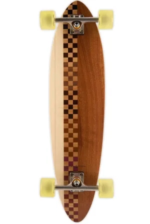 Sanford Shapes Checkmate: Mahogany Complete Longboard Skateboard 36"