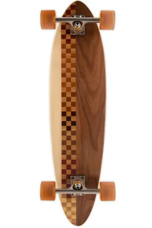 Sanford Shapes Checkmate: Walnut Complete Longboard Skateboard 36"