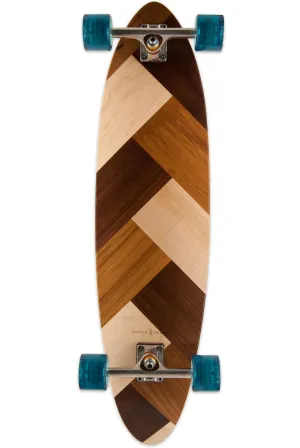 Sanford Shapes Dreamweaver: Walnut Complete Longboard Skateboard 38"