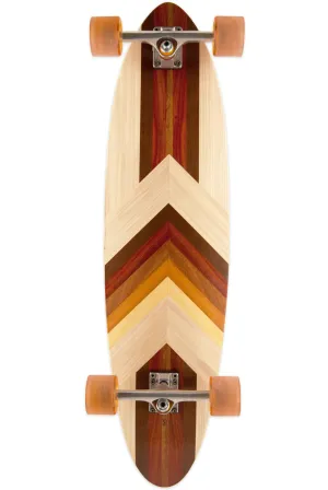Sanford Stick Shift: Walnut Complete Longboard Skateboard 38"
