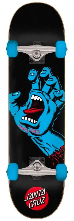 Santa Cruz Screaming Hand Black Complete Skateboard - 8.0"