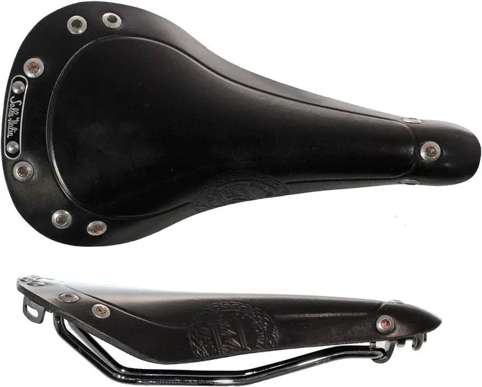 Selle Italia Storica Leather Saddle - Black Leather - 176 x 281 mm