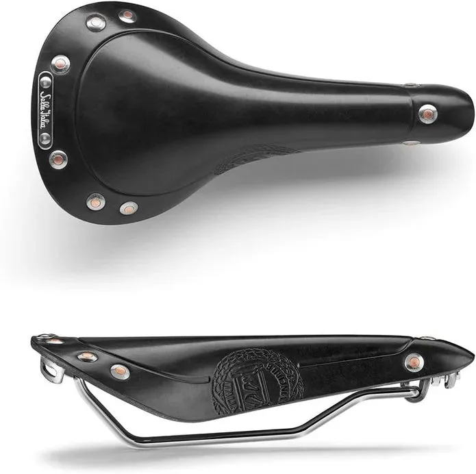Selle Italia Storica Leather Saddle - Black Leather - 176 x 281 mm