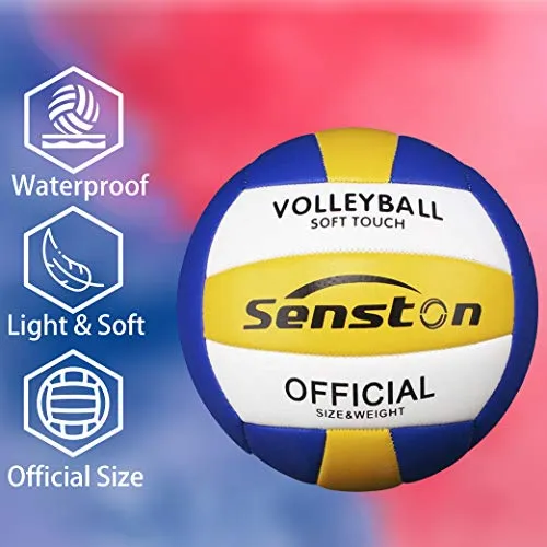 Senston Soft Volleyball - Waterproof Indoor/Outdoor for Beach Play, Game,Gym,Training Official Size 5