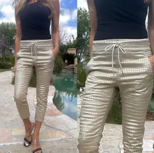 SHELY CAPRI GOLD CHECKERED
