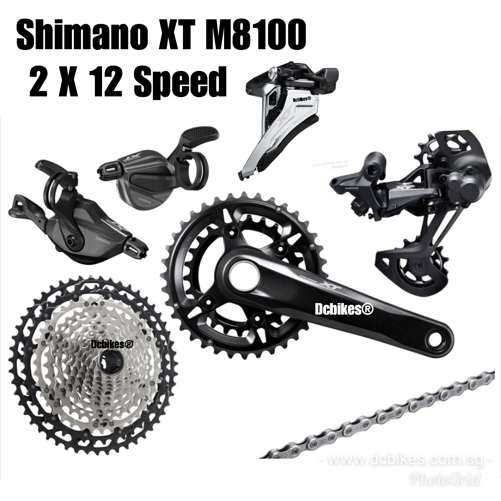 Shimano XT M8100 2 X 12 Speed 10-45T Groupset