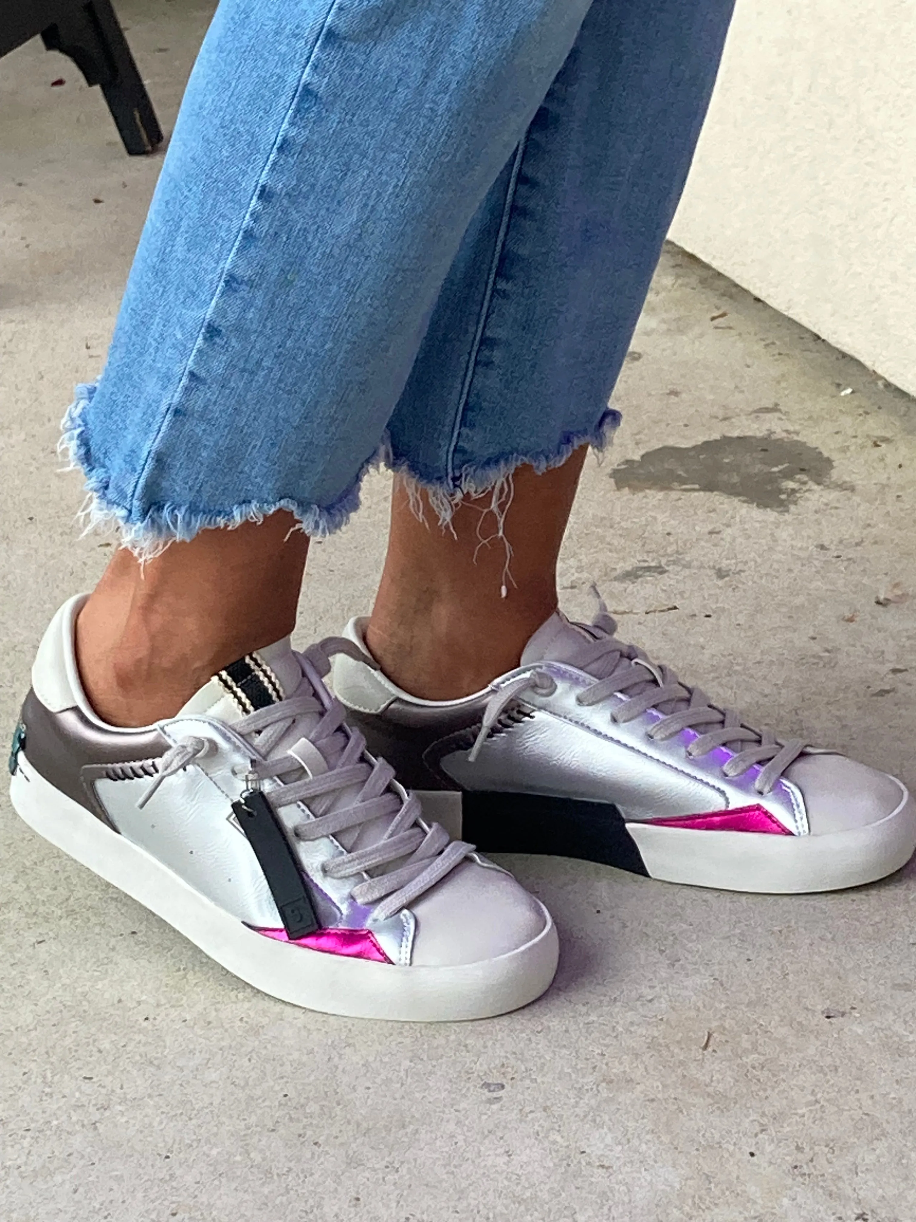 ShuShop Ruby Silver Distressed Shoes