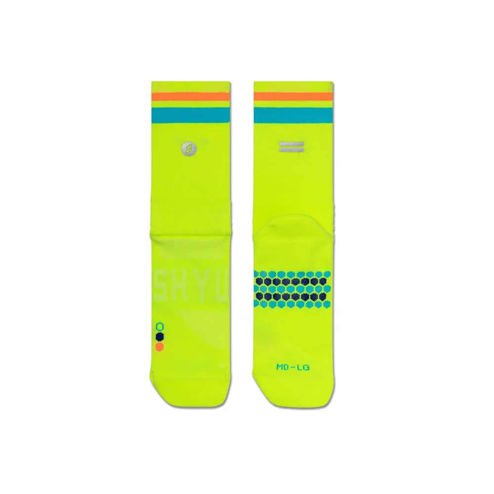 Shyu Racing Running Socks - Volt/Pacific/Orange