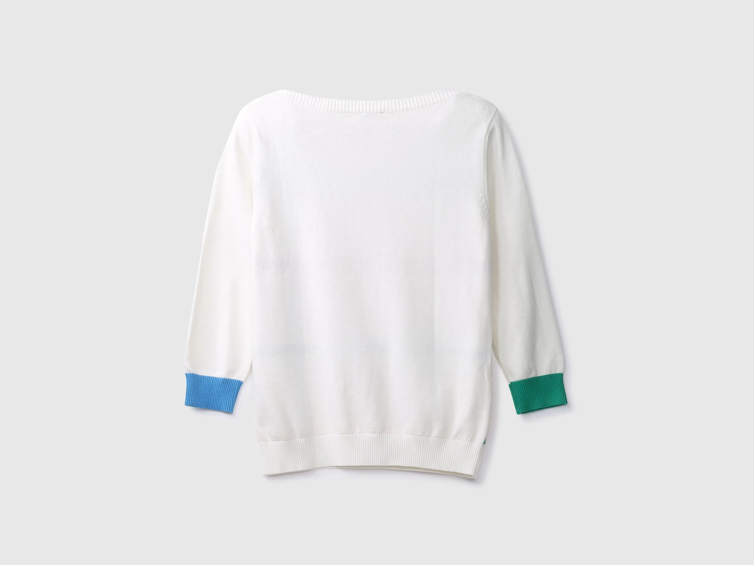 Slim Fit Boat Neck Check Sweater