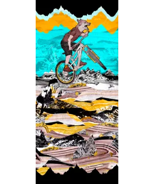 Smartwool 2023 Men's Bike Zero Cushion Wolf Print Crew Socks