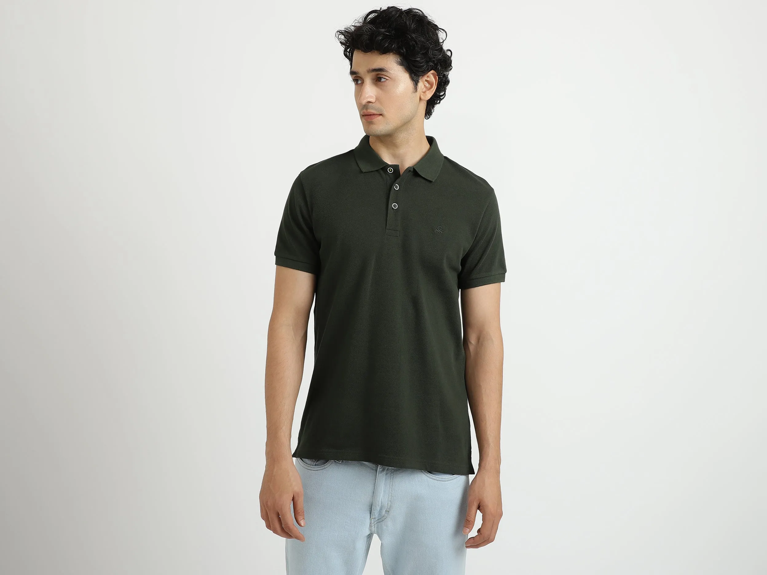 Solid Olive Polo T-Shirt