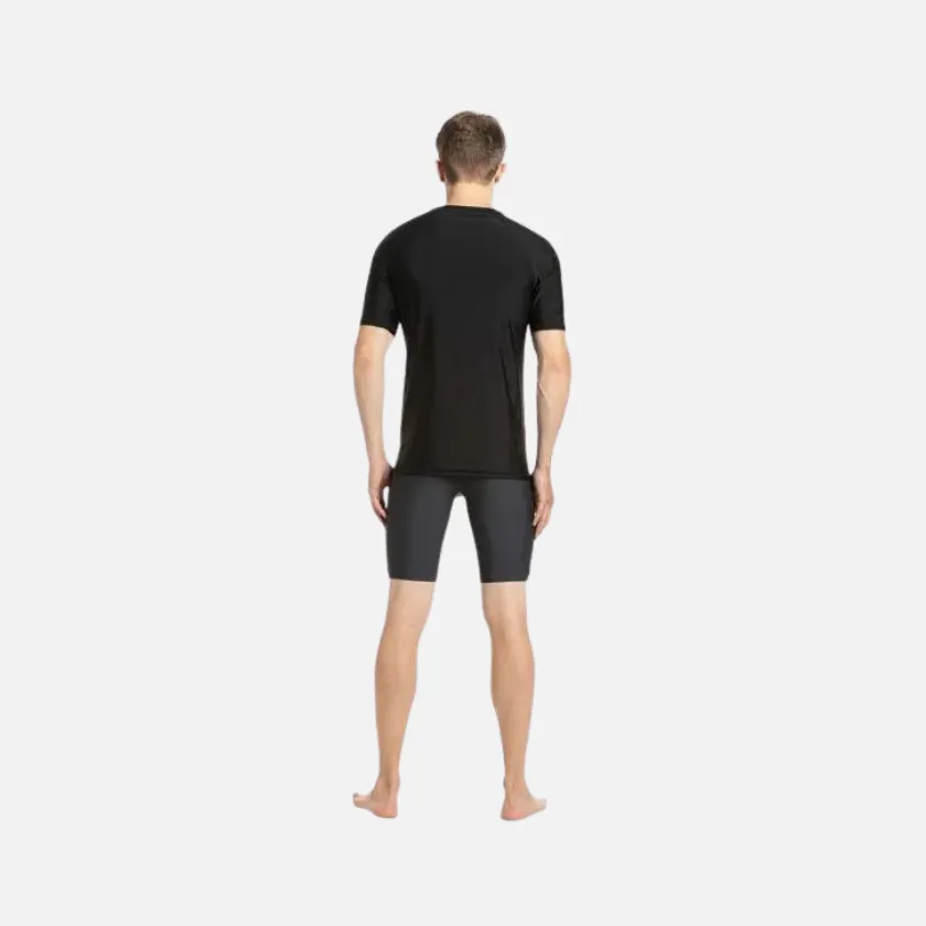 Speedo Adult Male Short Sleeve Swimming Suntop -Oxid Grey/Black