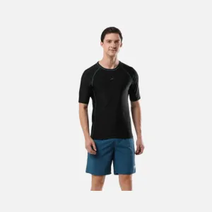 Speedo Adult Men's Swim Active Sun Top -Black/Dark Teal