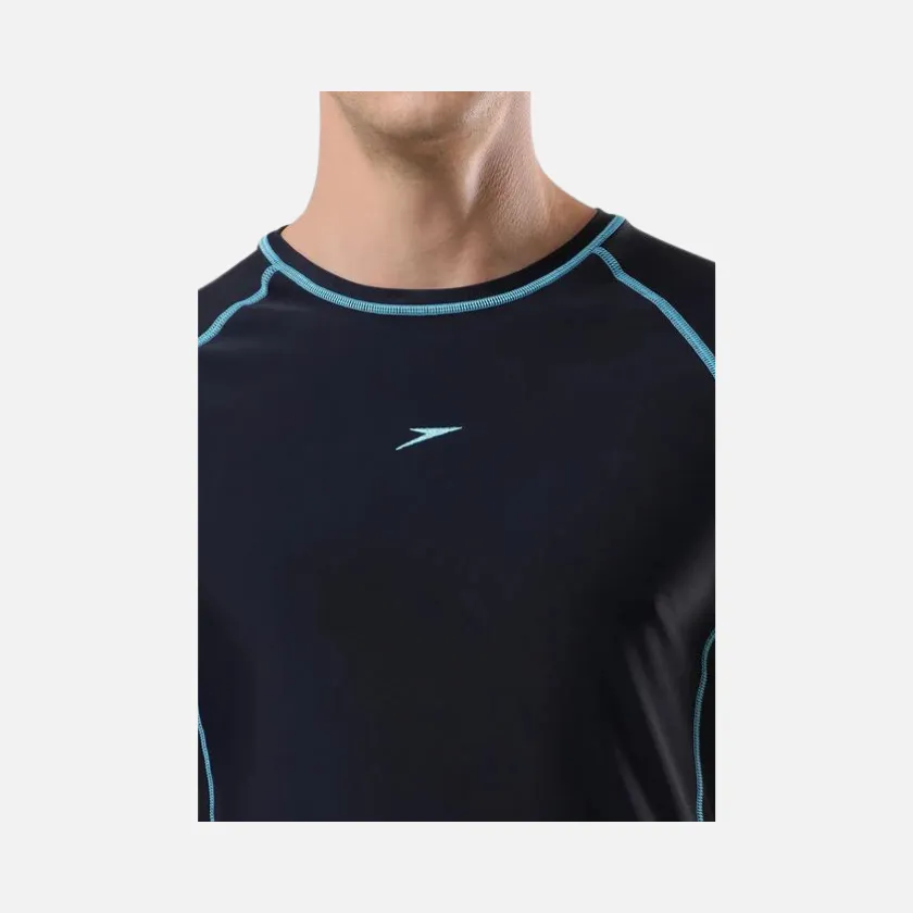 Speedo Adult Men's Swim Active Sun Top -True Navy/Picton Blue