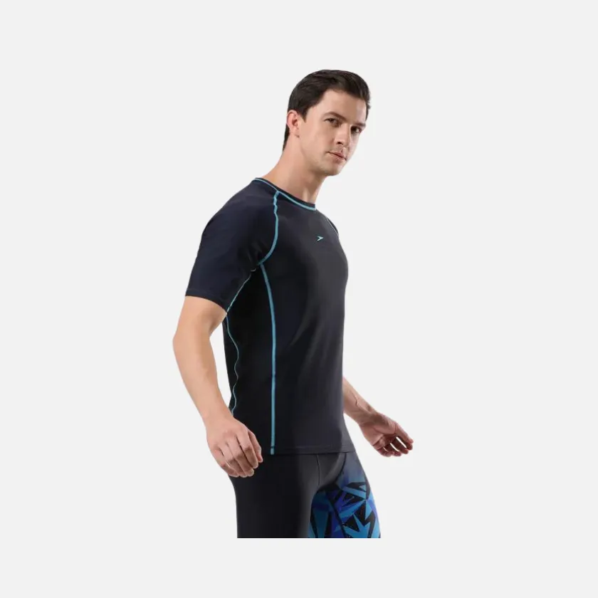Speedo Adult Men's Swim Active Sun Top -True Navy/Picton Blue