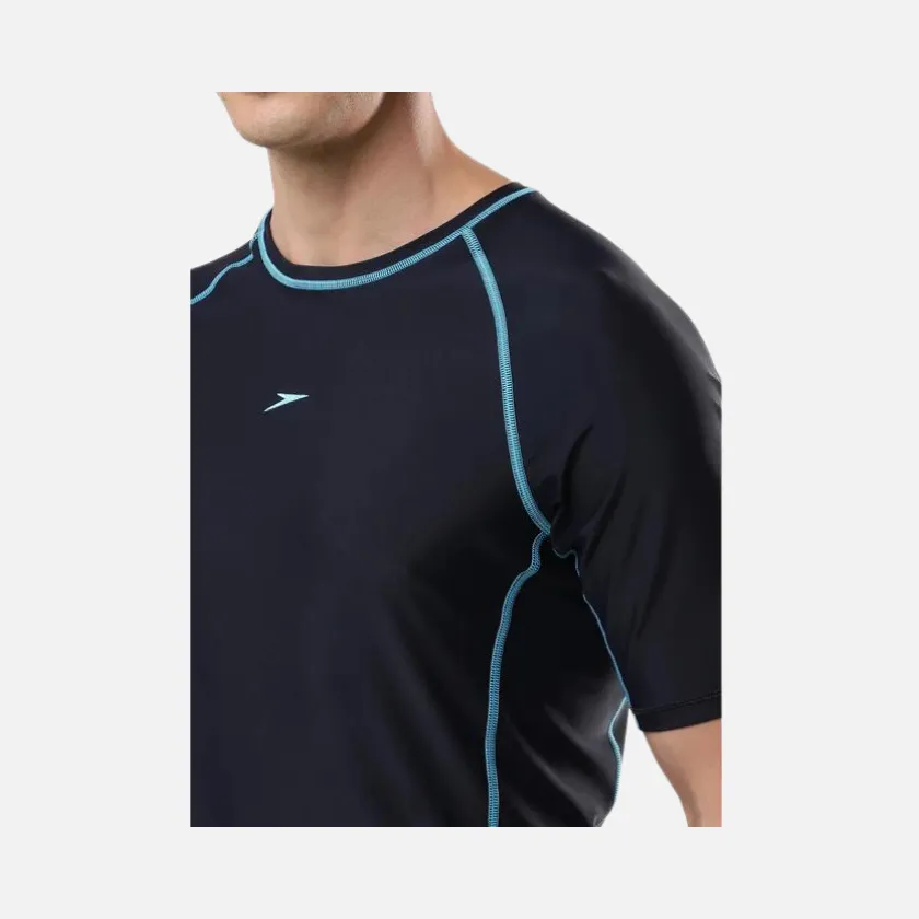 Speedo Adult Men's Swim Active Sun Top -True Navy/Picton Blue
