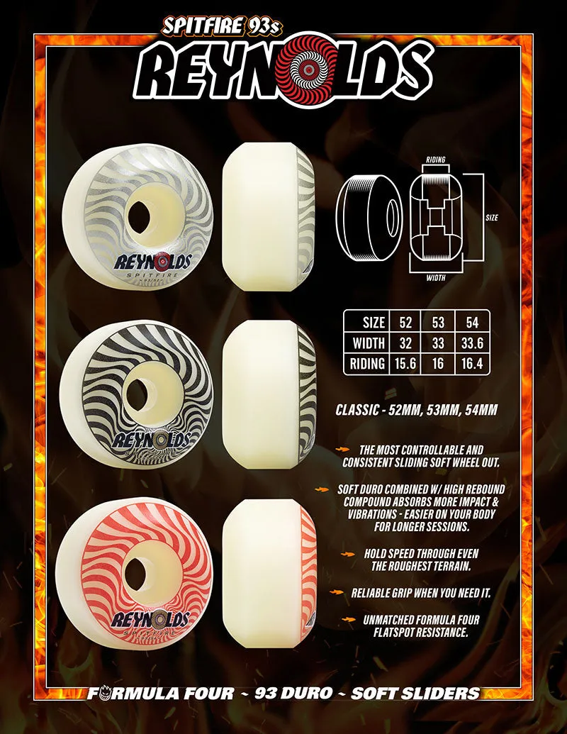 Spitfire - F4 Reynolds Classic 52MM 93A Skateboard Wheels