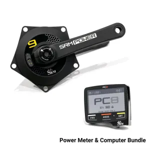 SRM PM9 Origin Aluminium Track Power Meter Bundle - Rechargeable - 30mm